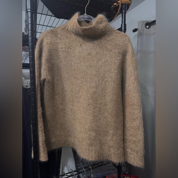 MaxMara Mohair Blend Turtleneck Sweater in Camel - Picture 3 of 5